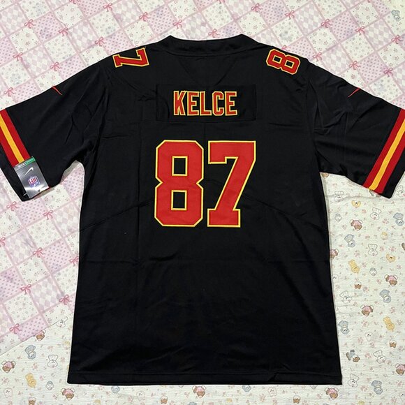 Kansas City Chiefs #87 Travis Kelce Black Jersey Size XL - Picture 5 of 6